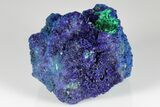 Vibrant-Blue Azurite Crystals with Malachite - Laos #178179-1